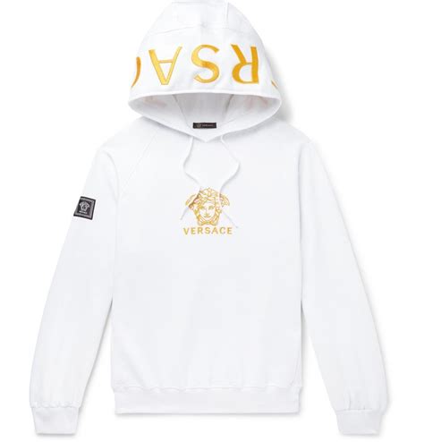 white versace sweater hoodie|Versace hoodie women.